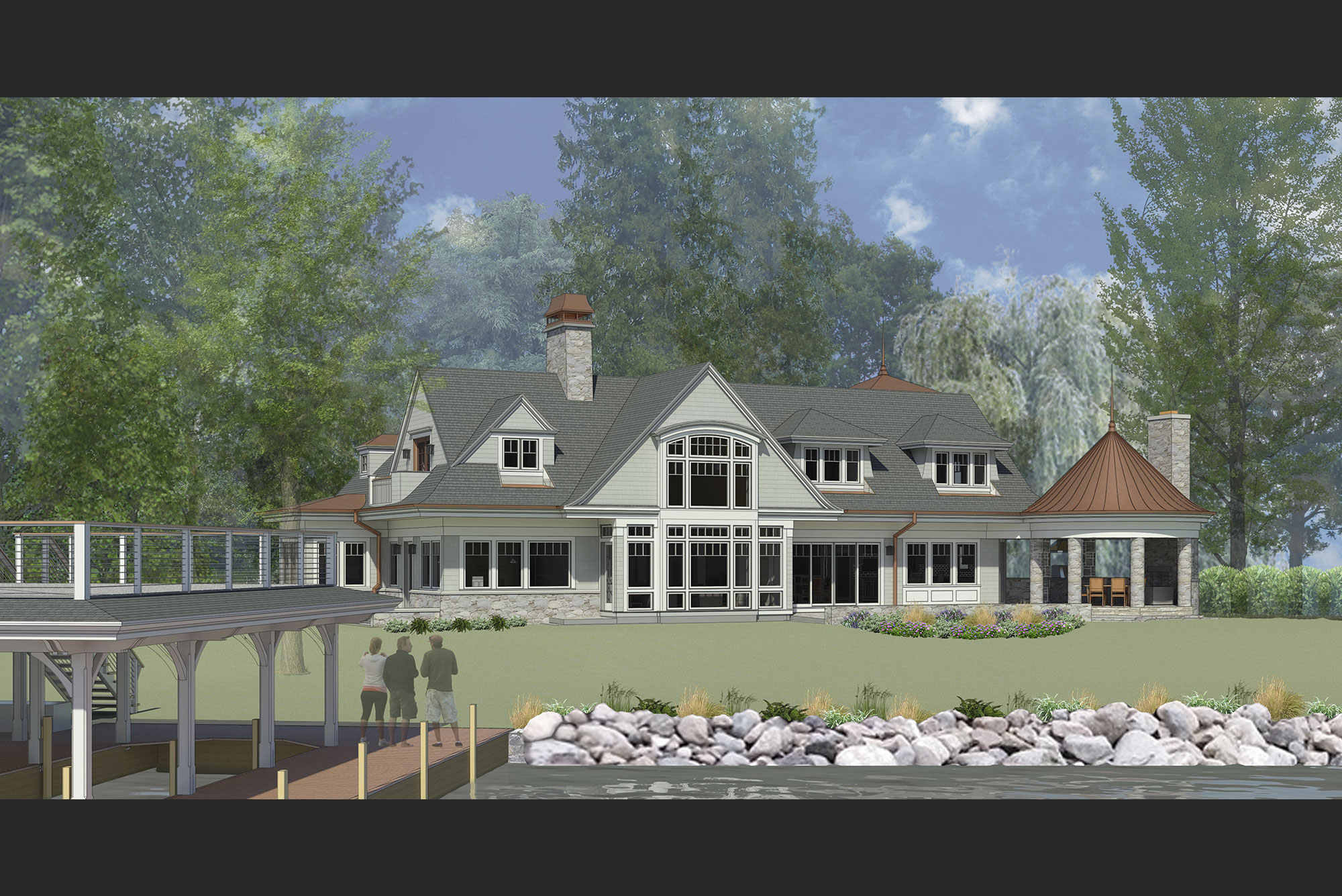 Saratoga Lake Custom Home Balzer and Tuck Architecture